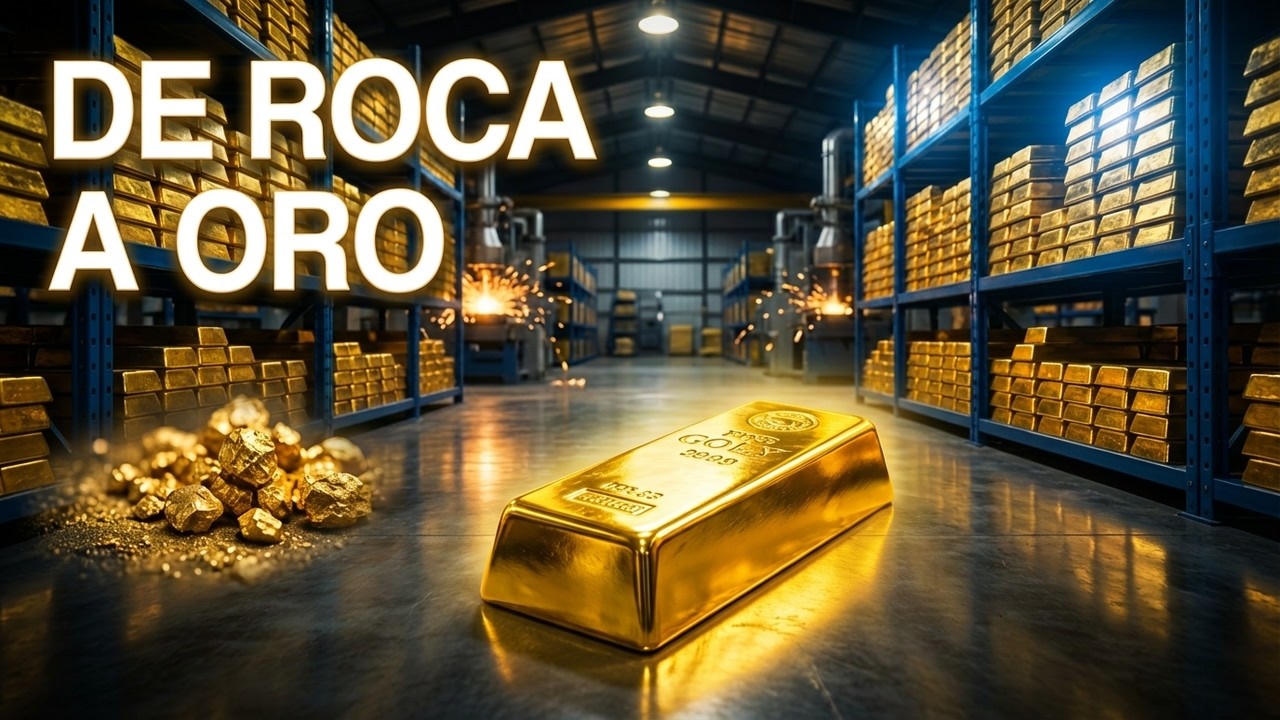 Así se convierte el oro en una barra de 24 kilates | Proceso industrial completo