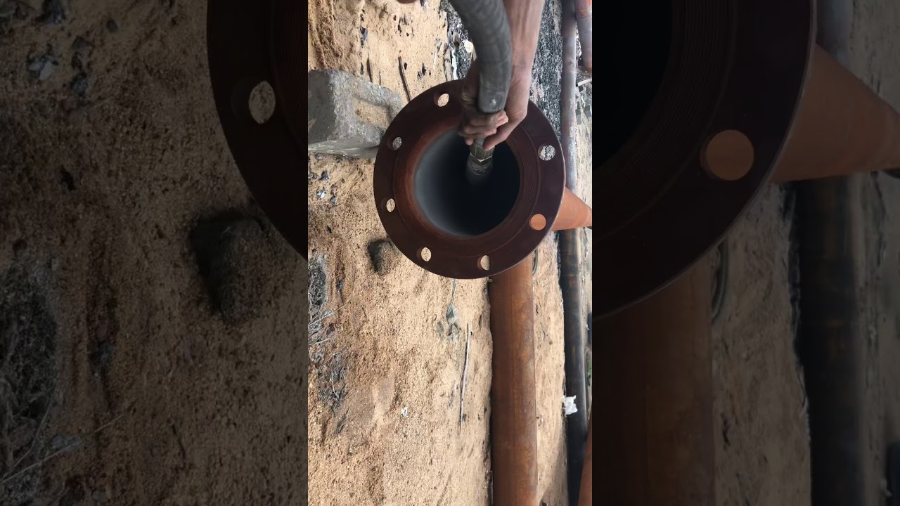 Sand Blasting Work Before Pipe rubber Lining msrl work S.A Rubber Ind raipur chattisgarh 98271-55393