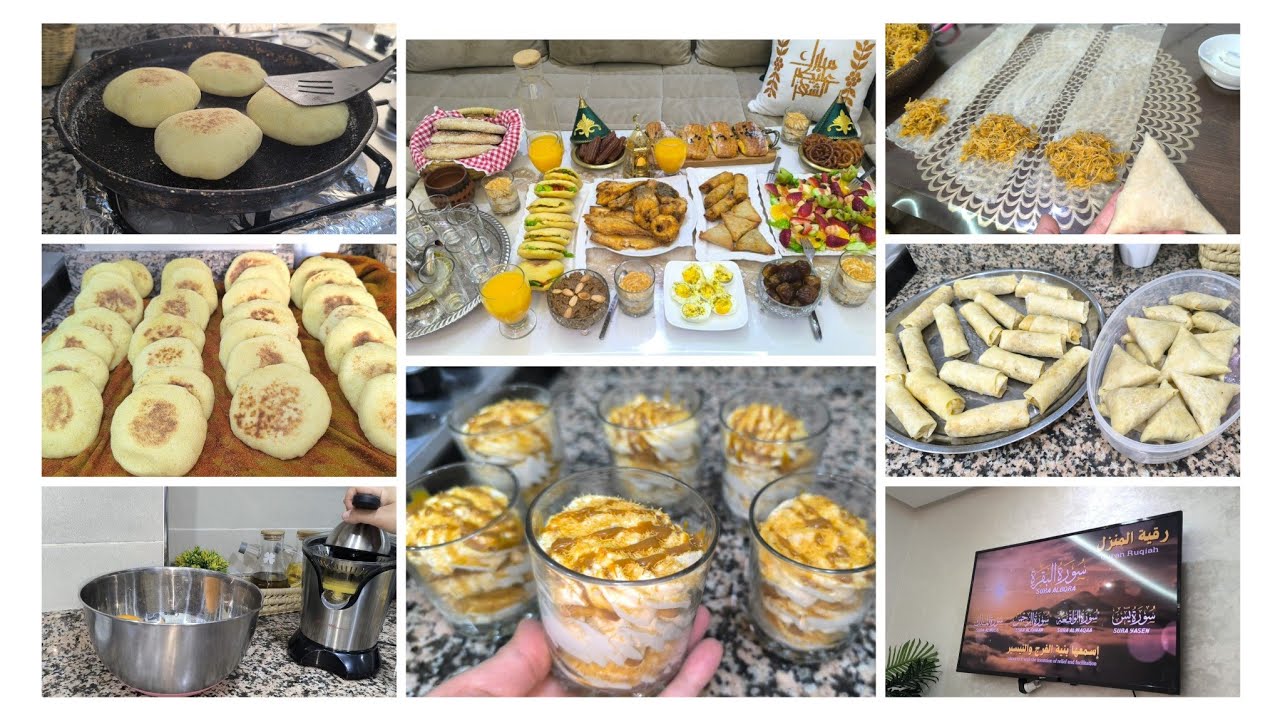 روتين أول يوم رمضان🌙قسمت شغلي وربحت وقتي✅وجدت طبيلة متنوعة بشهيوات سهلة وبسيطة😋فطور عشا وسحور