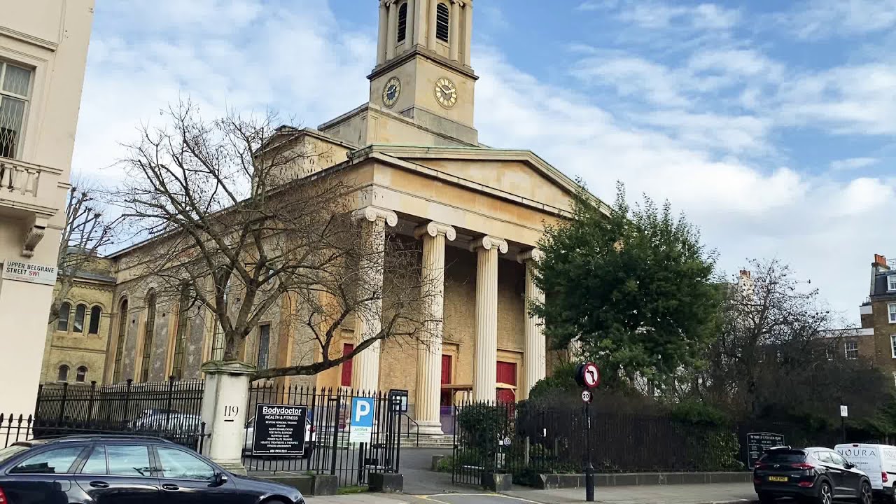 Walk from Belgrave square to Victoria Station through Victoria street during lockdown December 2020