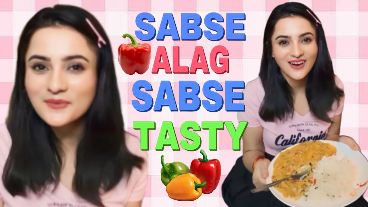 Ghar pe banaya Restaurant jaisa Colorful Dish🍛| Red & Yellow Bell Pepper Recipe