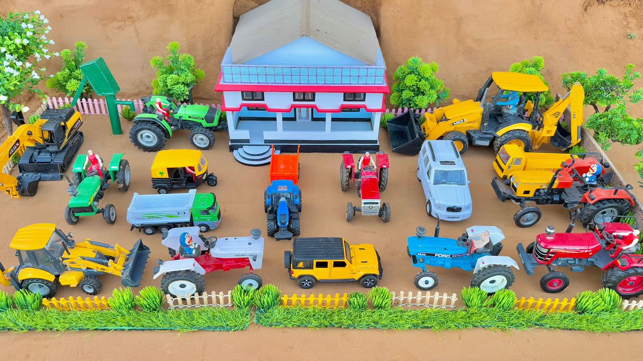 Mini tractor trolley parking video | tractor jcb video | jcb tractor |gadi|@MrDevCreators