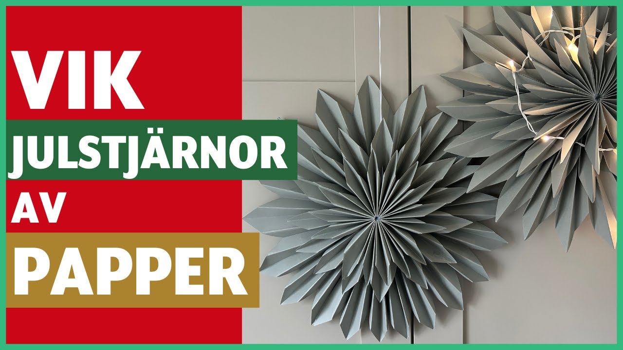 Så viker du vackra julstjärnor av papper | Enkel DIY med Cricut eller sax + gratis mall