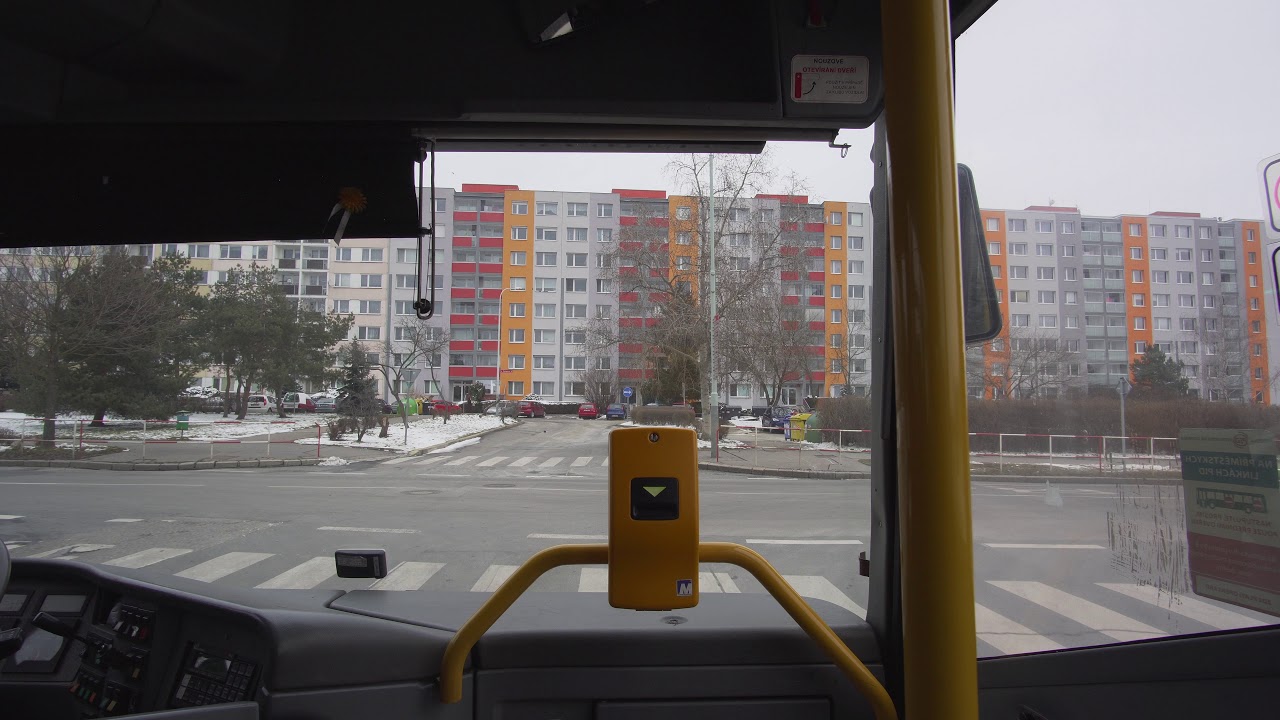 Czech Republic, Prague ride with bus  240 from Háje metro station to Černý Most