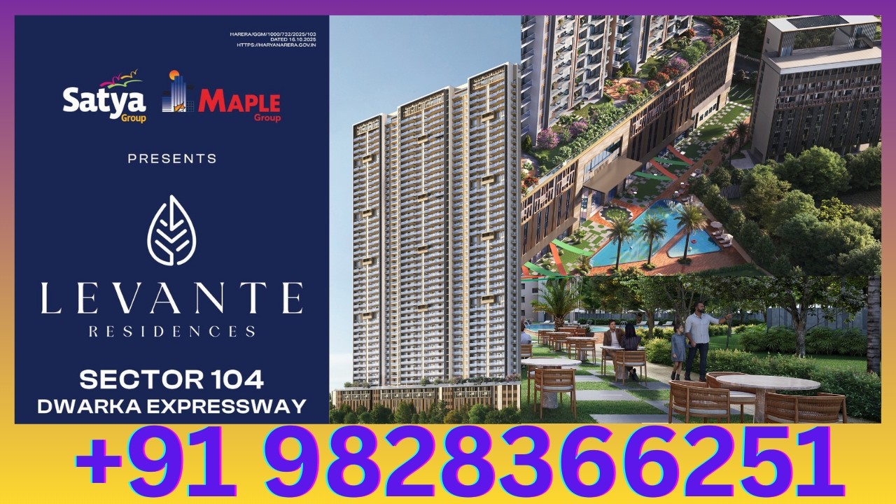 Modern Elite Homes in Sector 104 Gurgaon Levante Residences +91 9828366251