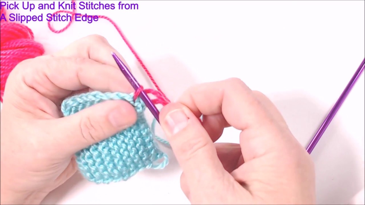 Pick Up Stitches Neatly Along a Slip Stitch Edge | Knitting Finishing Technique
