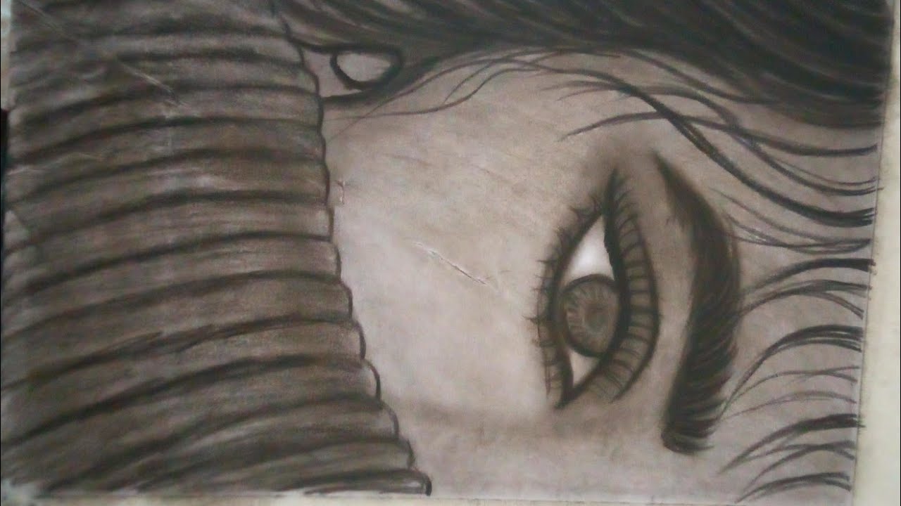 رسم بورتريه نص وجه بنت جميله باقلام الفحم با الخطوات # اشتركو بقناتي #لايك فضلاً 