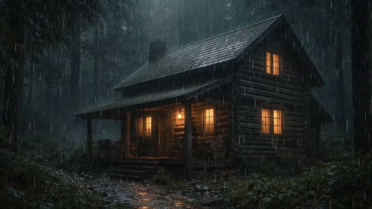 Rain Sounds and Thunder Sounds in Forest | White Noise for Deep Sleep