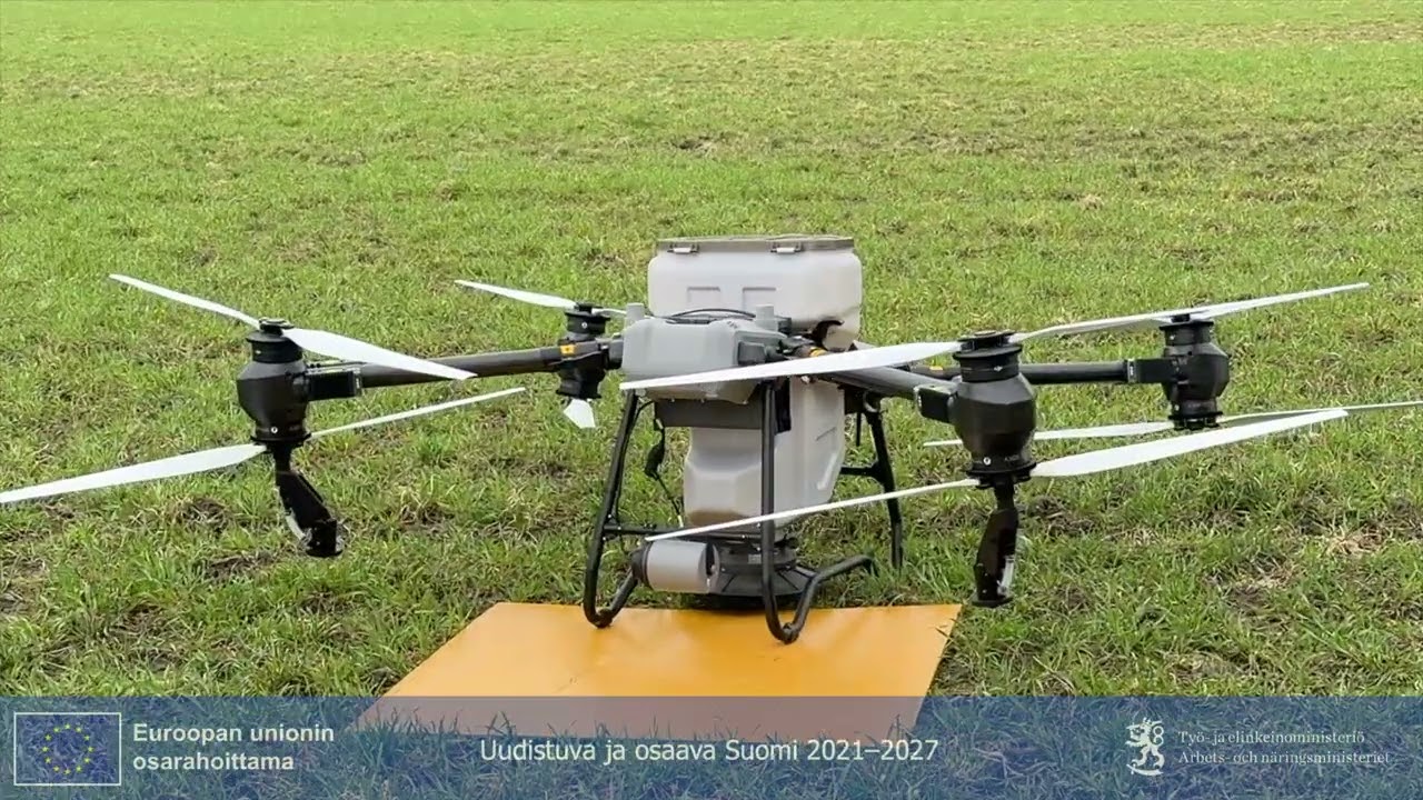 DJI Agras T50 kylvöhommissa