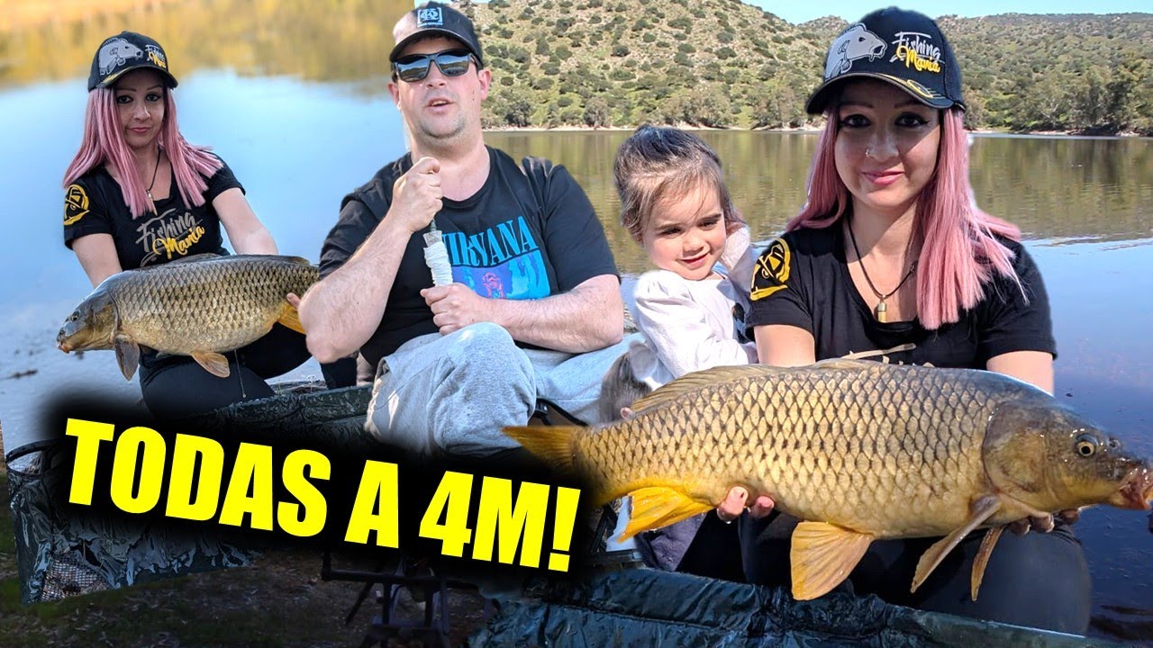 💥¡Increíble!🎣PESCAMOS las carpas a 4 metros 👀 | Día de PESCA familiar
