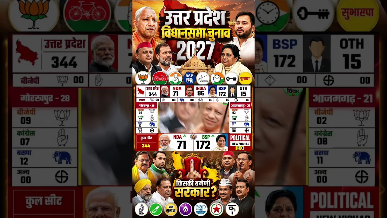 Utter Pradesh Assembly Election Opinion Poll|UP Chunav Exit Poll 2027|Owaisi, Mayawati BJP, Congress