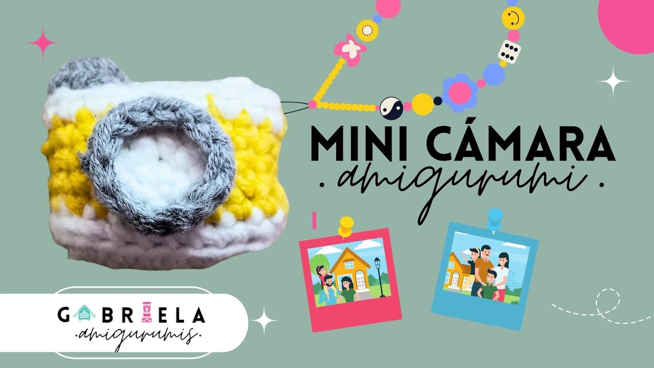 Mini Amigurumi Cámara Fotográfica (3cm) - Tutorial de Crochet