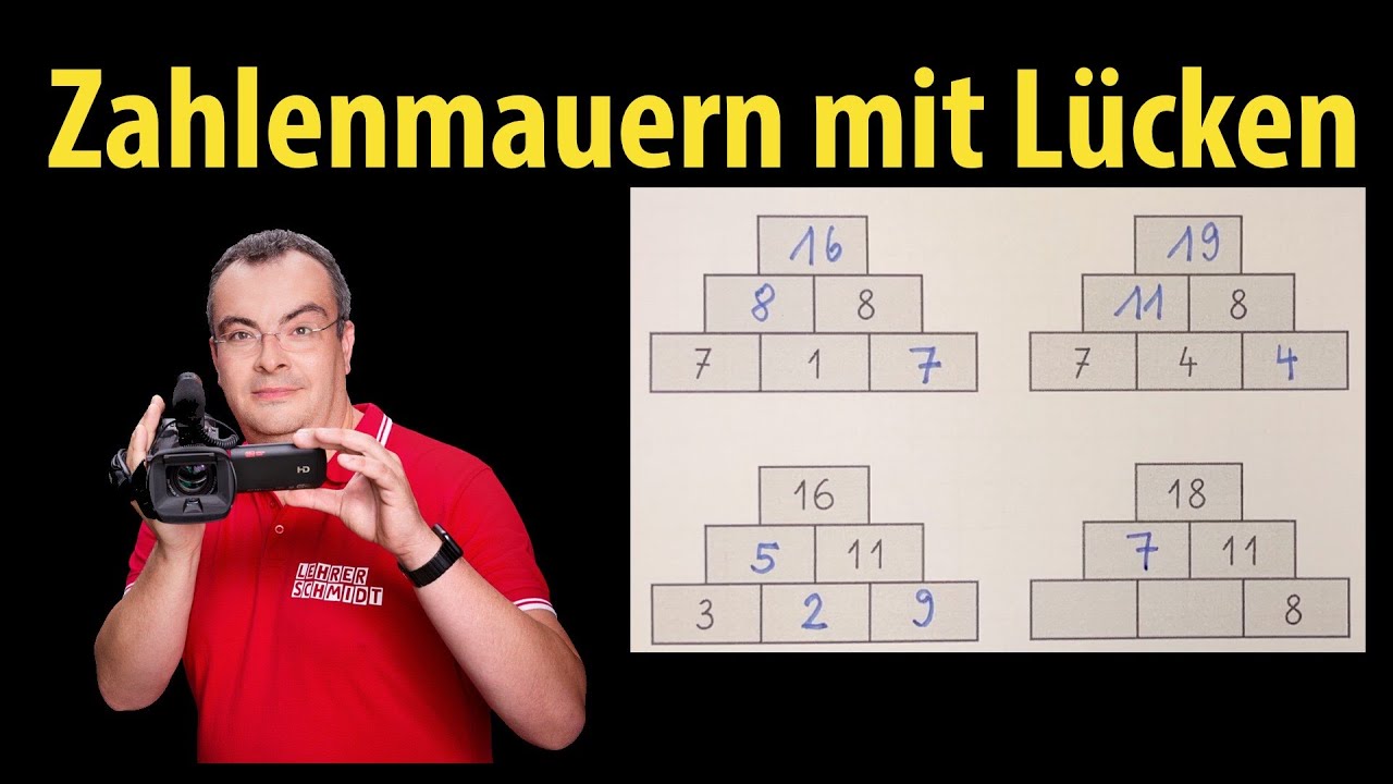 Zahlenmauern mit Lücken - Grundschule - Klasse 1