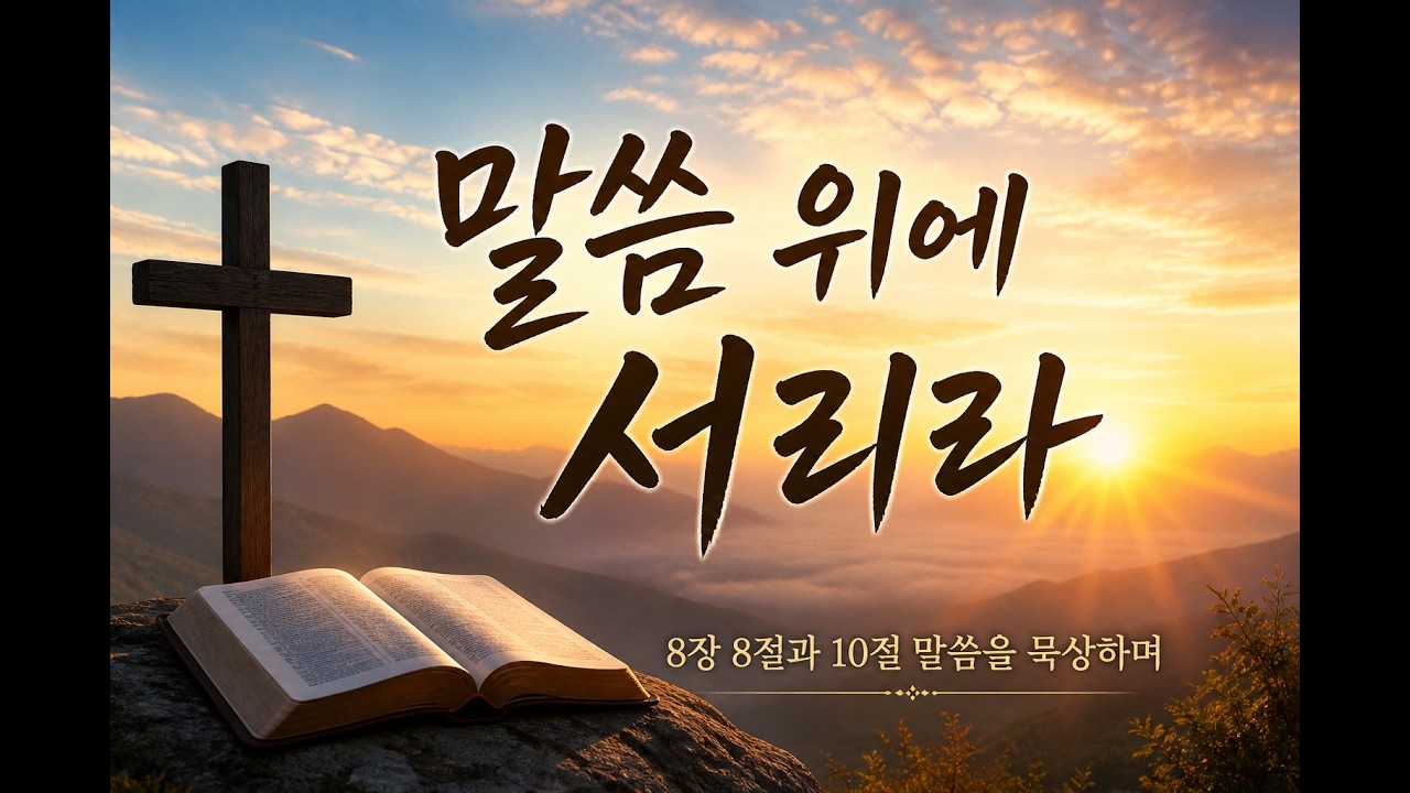 |말씀 위에 서리라 | 히브리서 8 : 8-12 |묵상찬양