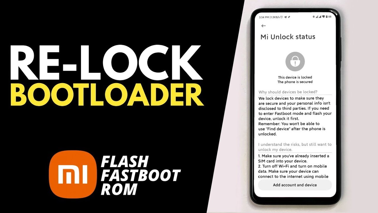 How to Re Lock Bootloader Xiaomi | Flash Fastboot ROM with Mi Flash Tool