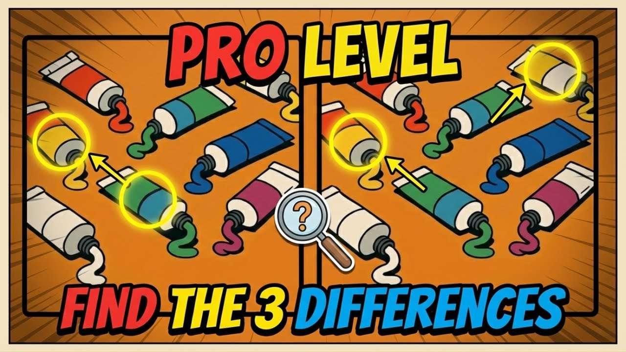 Visual IQ Test 👀 Spot the 3 Differences | 12 Tricky Challenges