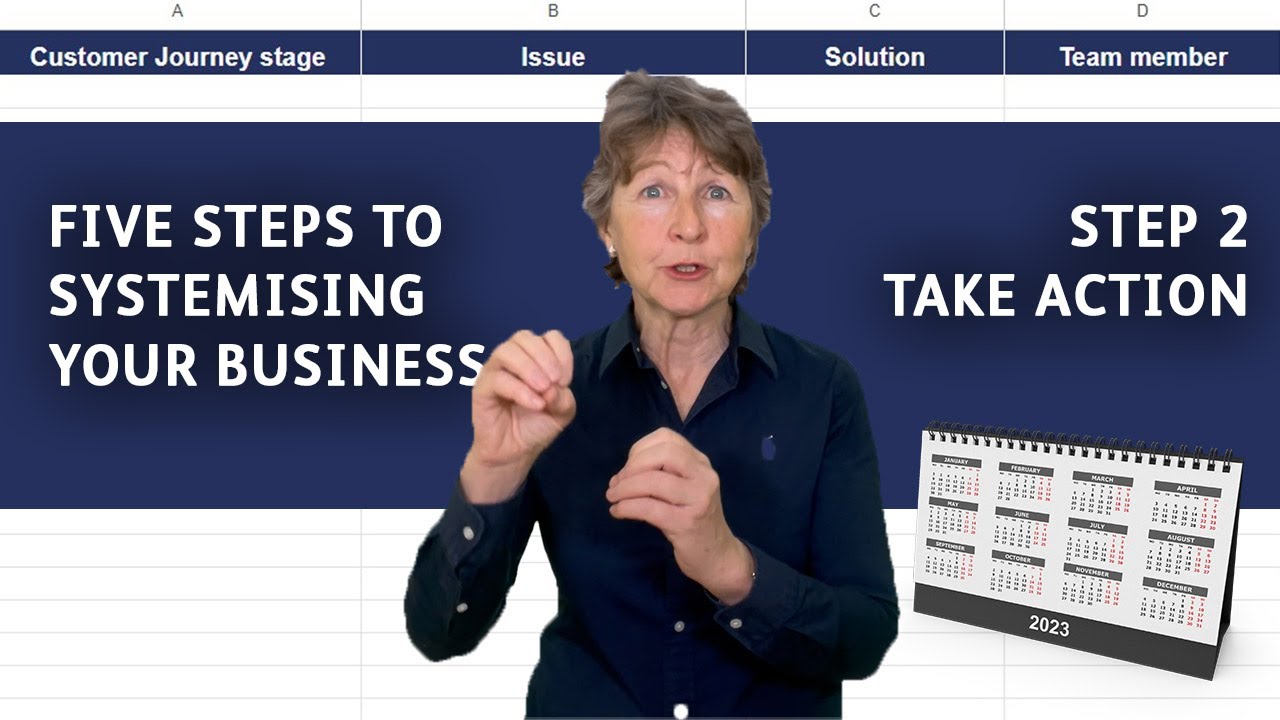 Systemise your Business:  2 - Take Action! - A simple spreadsheet for success.  Systems for Scale