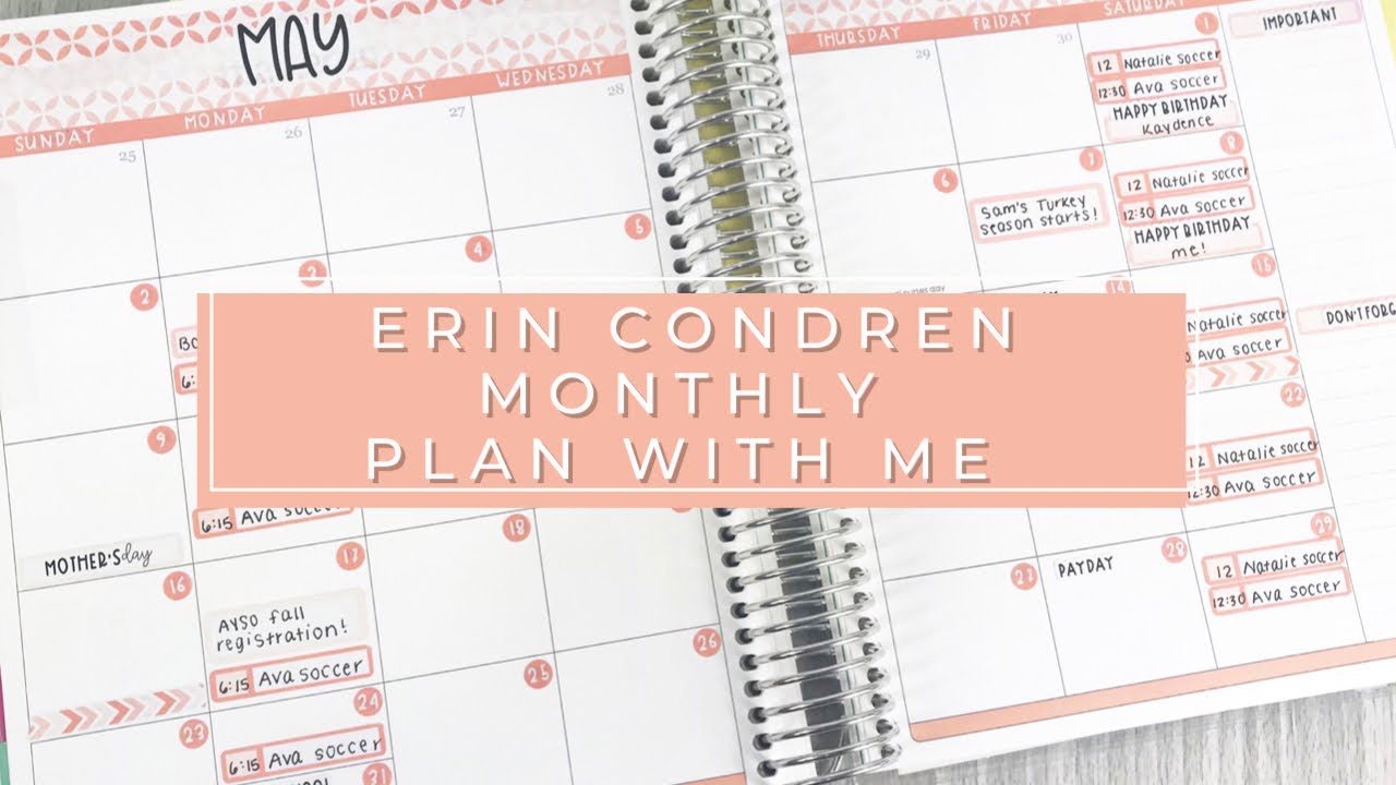 Monthly Plan With Me | Erin Condren LifePlanner | May 2021