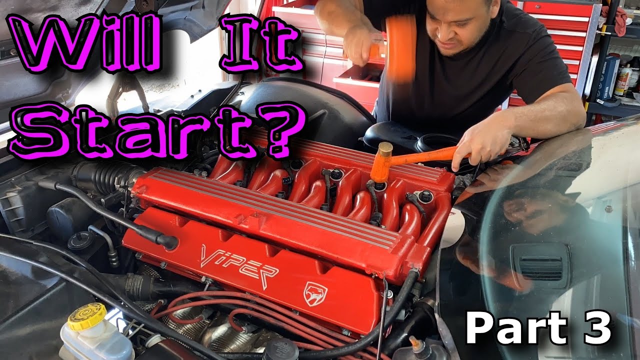 DODGE VIPER ENGINE FINALLY CRANKS! PROJECT PURPLE REIGN PART 3