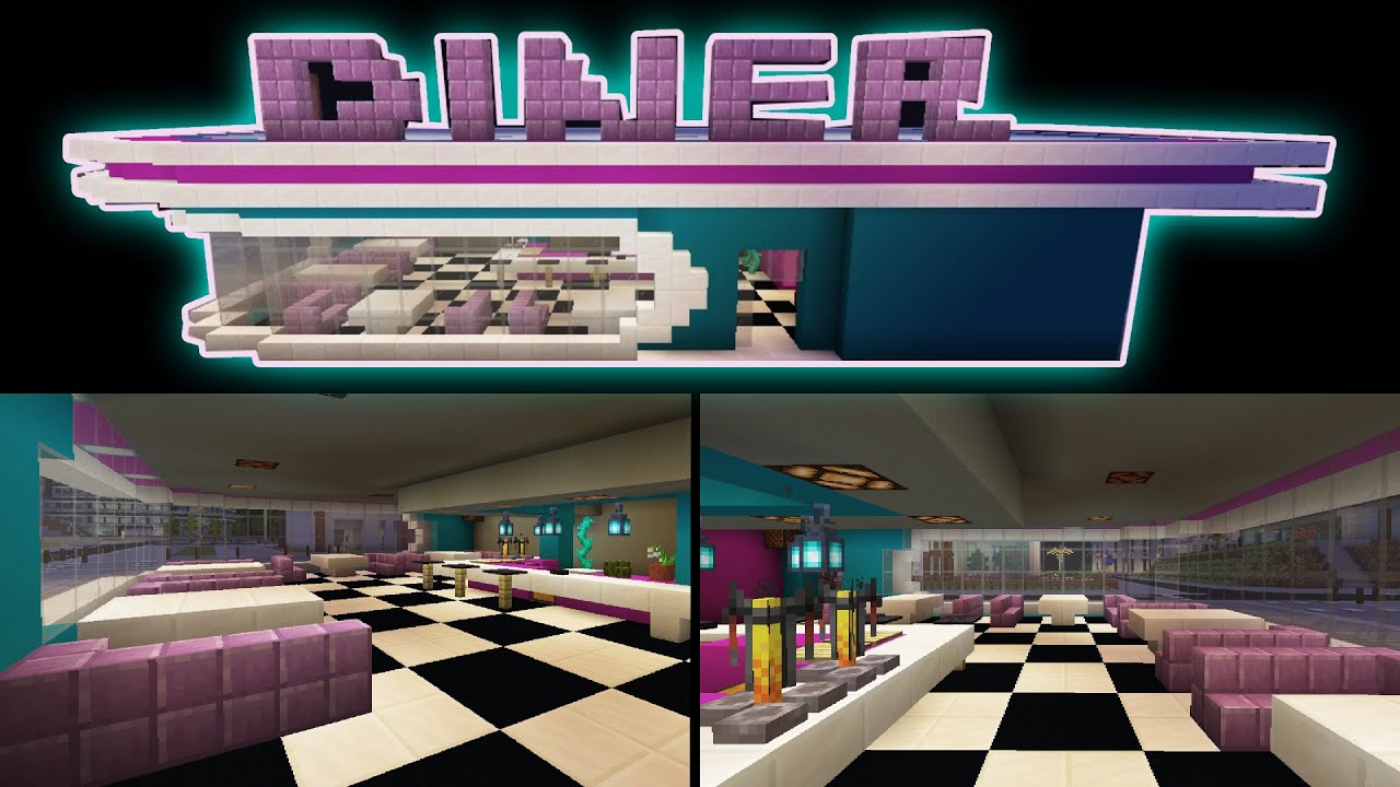 MINECRAFT - How to Build an American Diner - Easy Step-by-step Tutorial