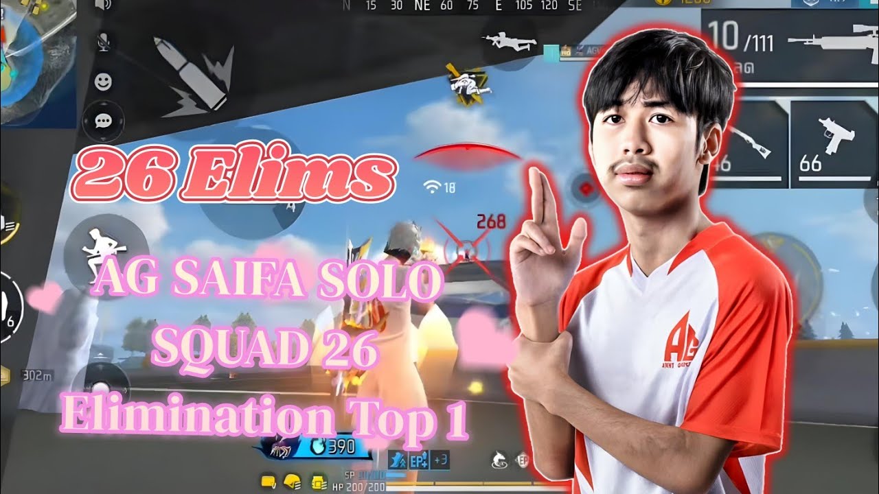 AG SAIFA SOLO SQUAD 26 Elimination Top 1 |12022026#saifa#ffwssea2026#freefire  