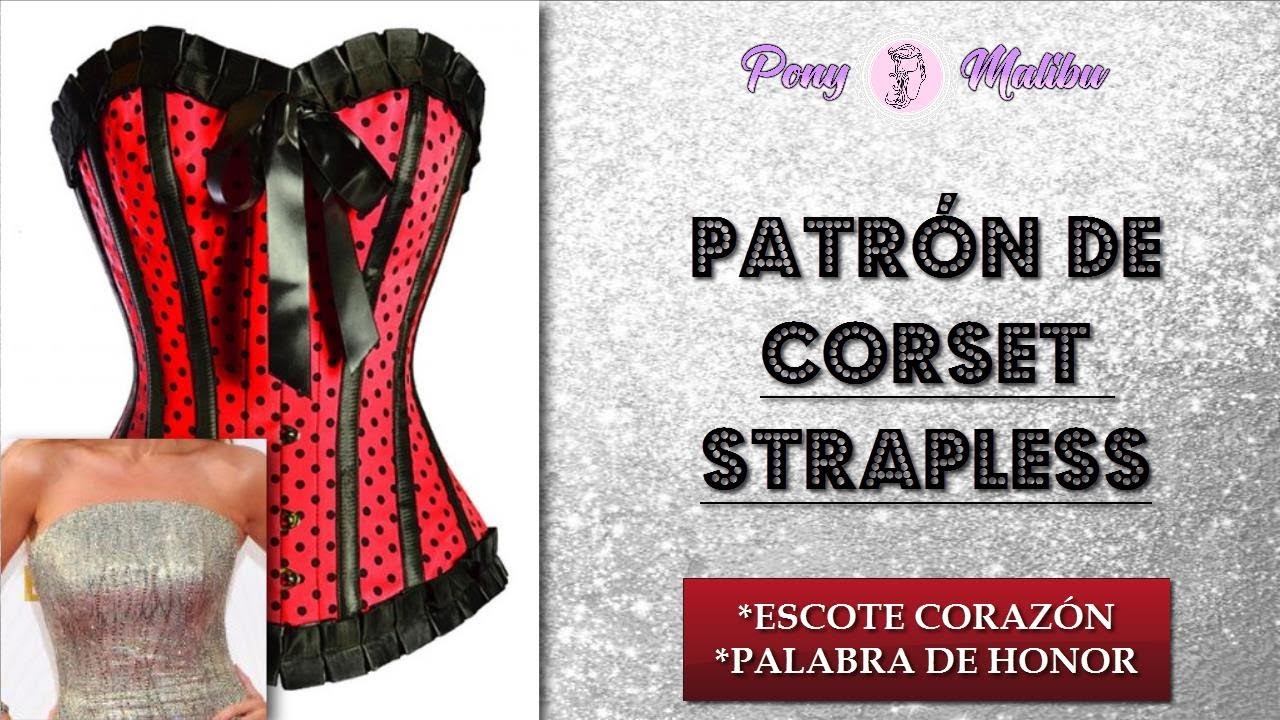 👉TRAZO DEL PATRÓN STRAPLESS DE CORSET O BLUSA || ✂ ESCOTE CORAZÓN Y PALABRA DE HONOR
