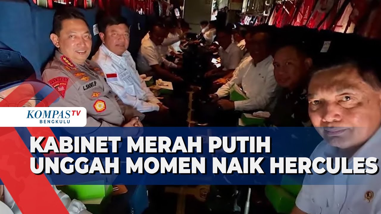 Momen Menteri Prabowo Gibran saat Tumpangi Hercules Menuju Akmil Magelang