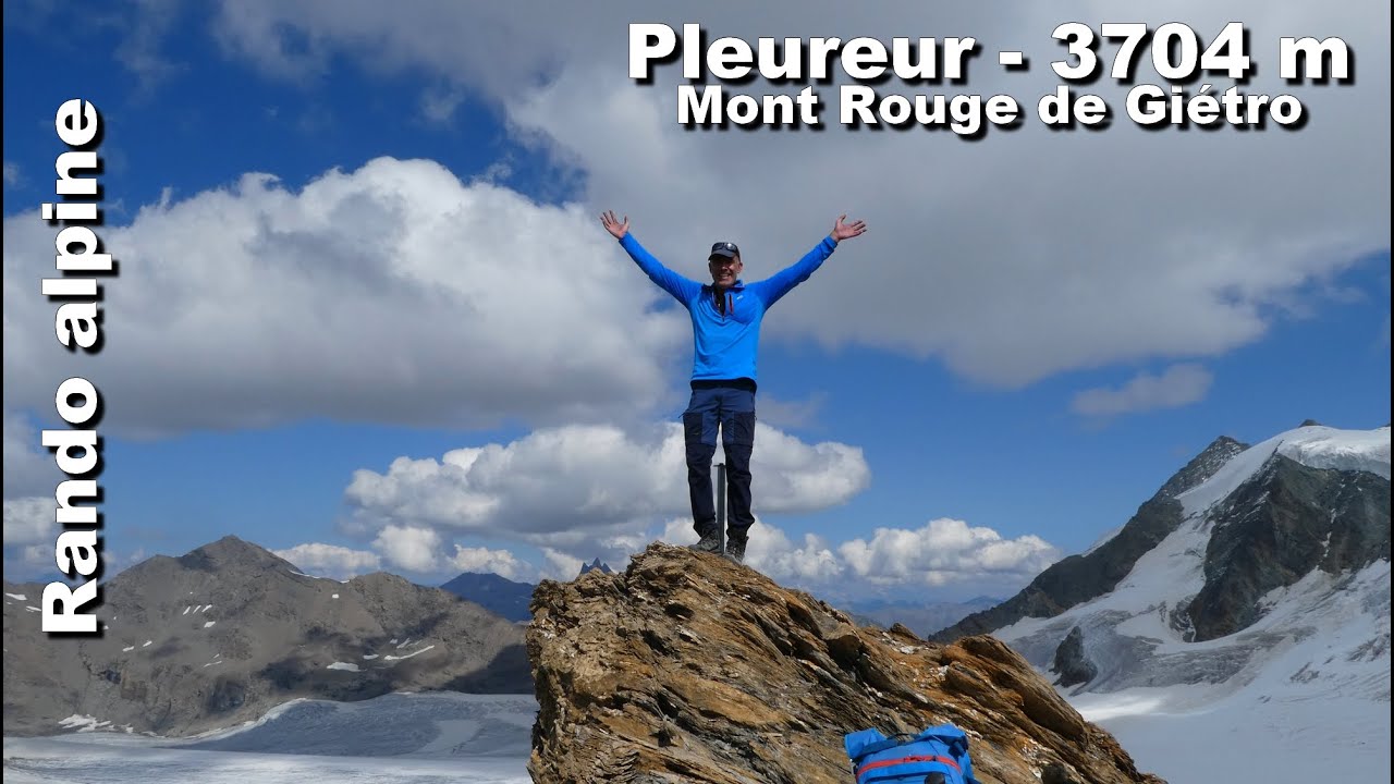 Pleureur (3704 m) et traversée des arêtes du Mont Rouge de Giétro