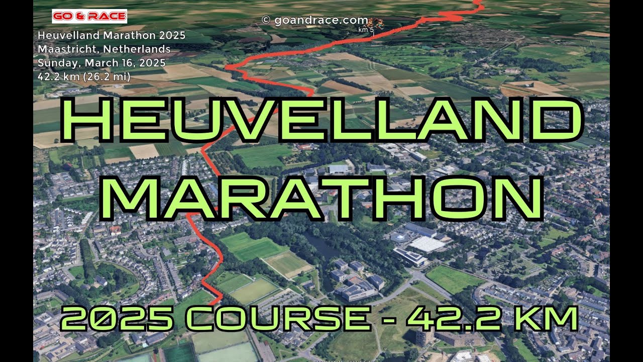 Heuvelland Marathon 2025: fly over the marathon course! Video of the race path.