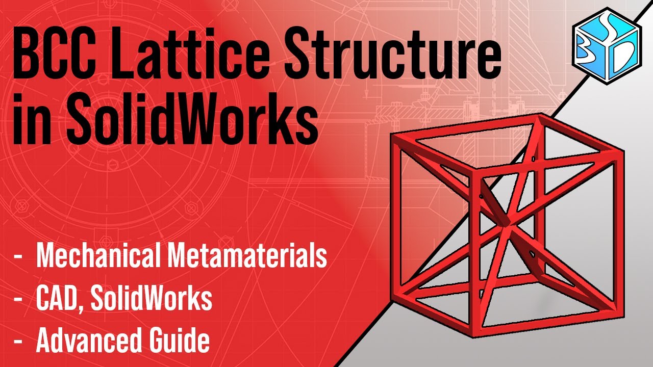 Tiny Mighty #051 — BCC Lattice Unit Cell Design in SolidWorks (Beginner CAD)