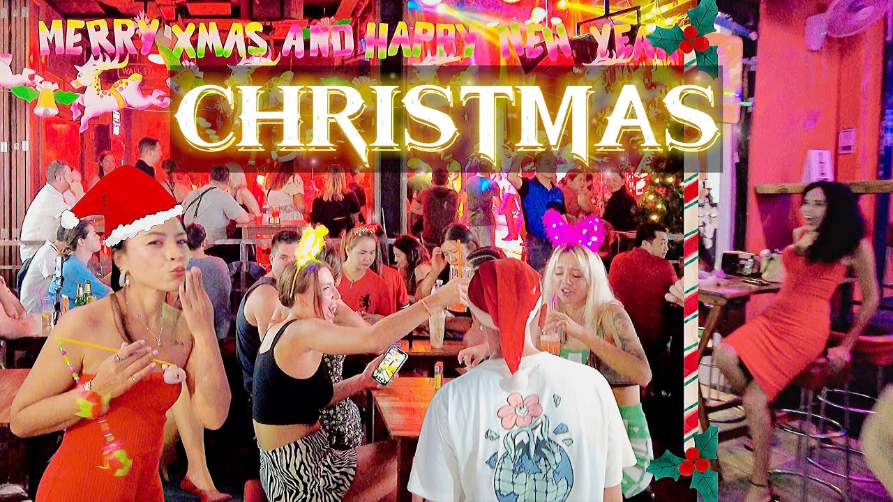 【🇹🇭 4K】Phuket 2022 Christmas at Patong Beach - Evening Walk