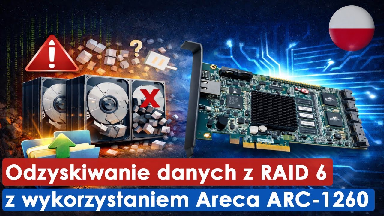 Jak odzyskać dane z RAID 6 utworzonego przy użyciu kontrolera Areca ARC-1260