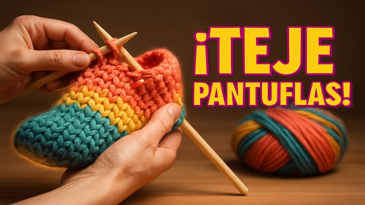 Cómo Tejer Pantuflas Paso a Paso | Fáciles, Rápidas y Súper Cómodas