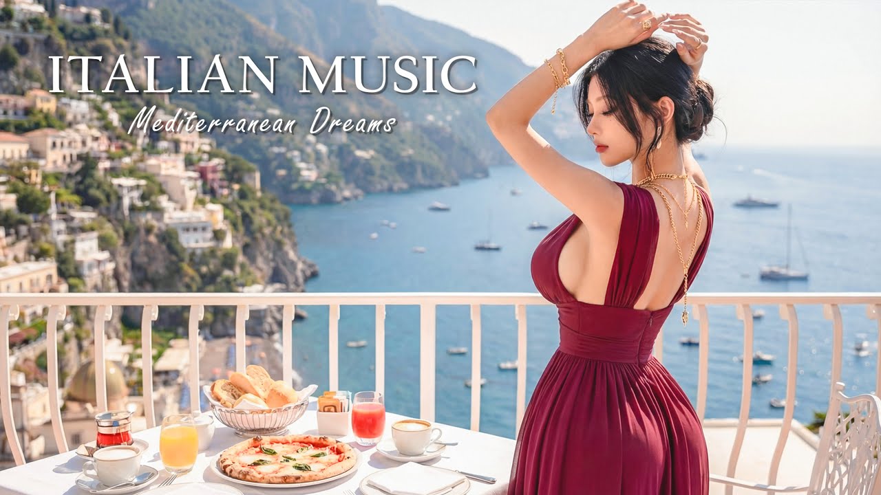 🎶 Итальянские Вайбы & Средиземноморская Музыка 🎶 2+ Часа Озеро & Амальфи Релакс 4K