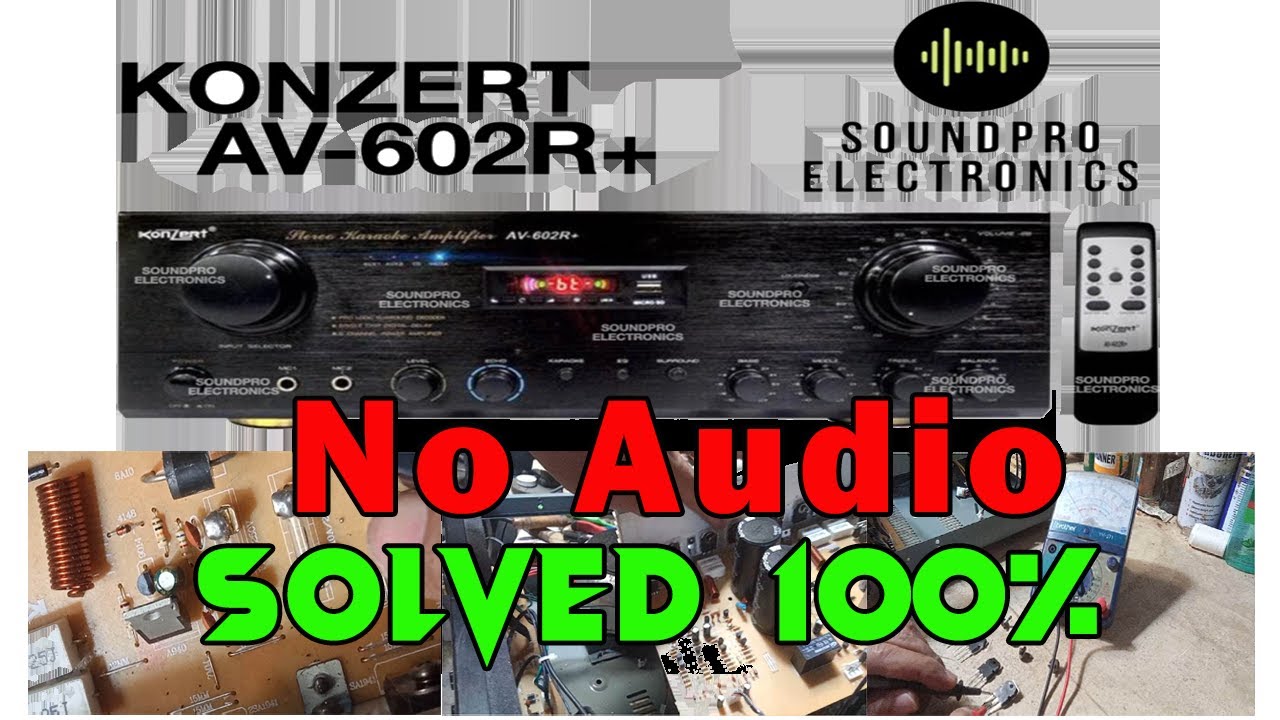 Konzert Stereo Karaoke Amplifier AV-602R+ ( No Audio, Solved 100%)