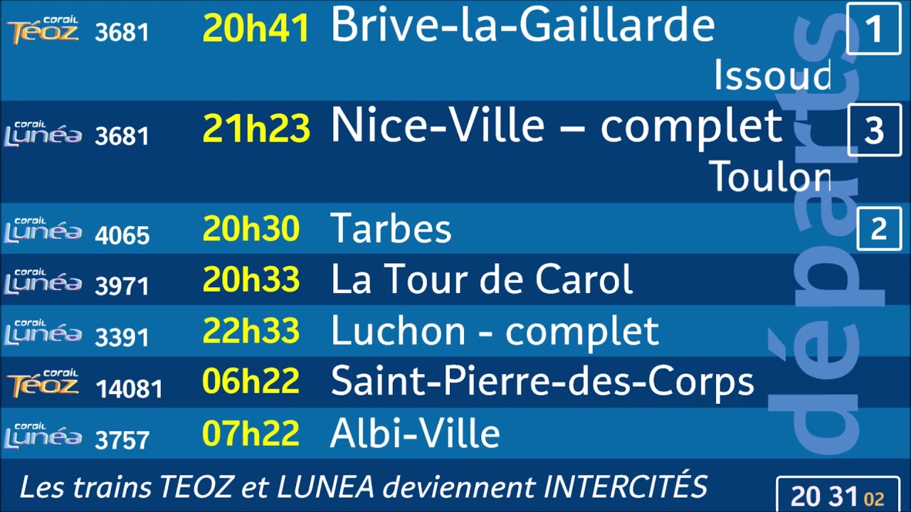 Annonce SNCF Corail T&eacute;oz et Lun&eacute;a deviennent INTERCIT&Eacute;S, le nouveau nom des trains classiques SNCF