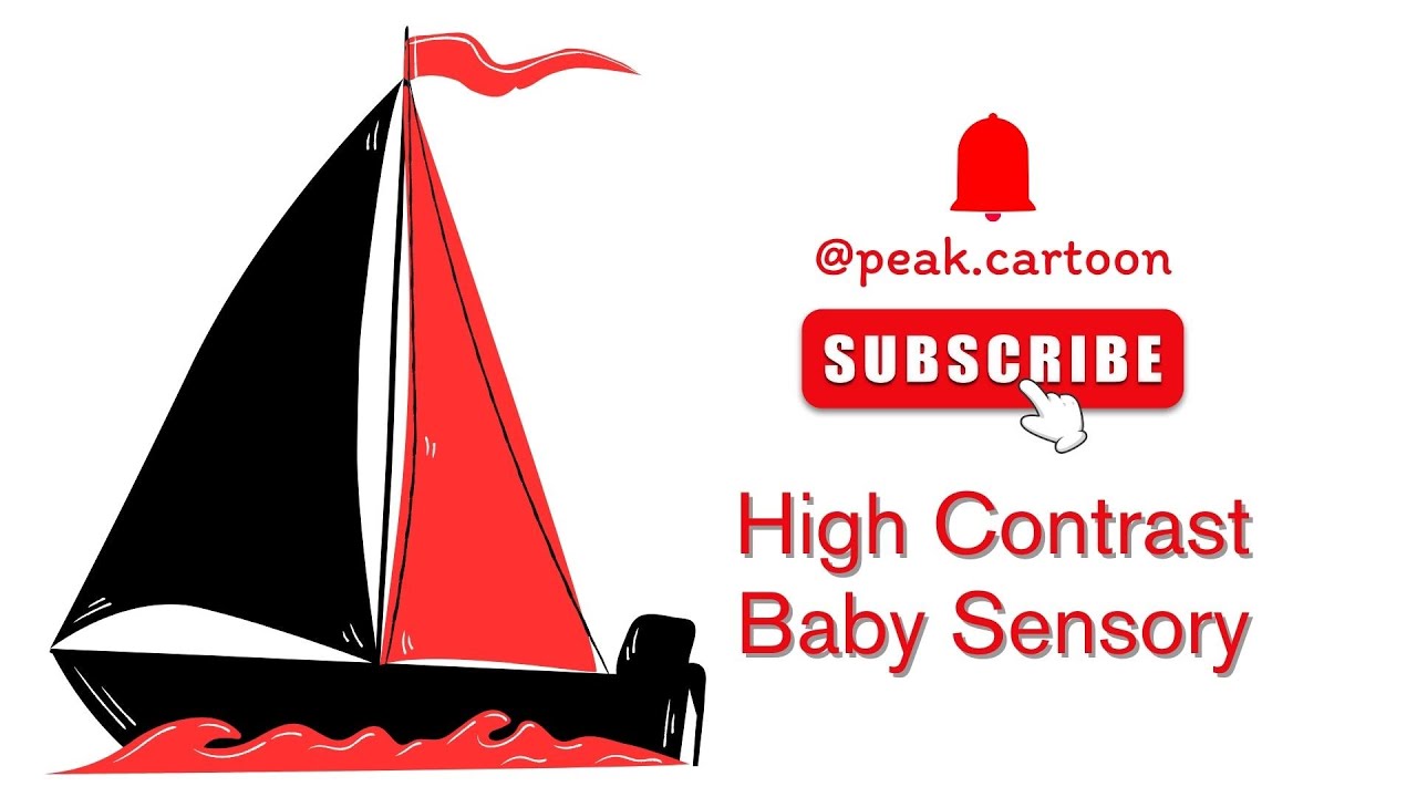 HIGH CONTRAST Baby Visuals | Black White Red Sensory Cards for Brain Development