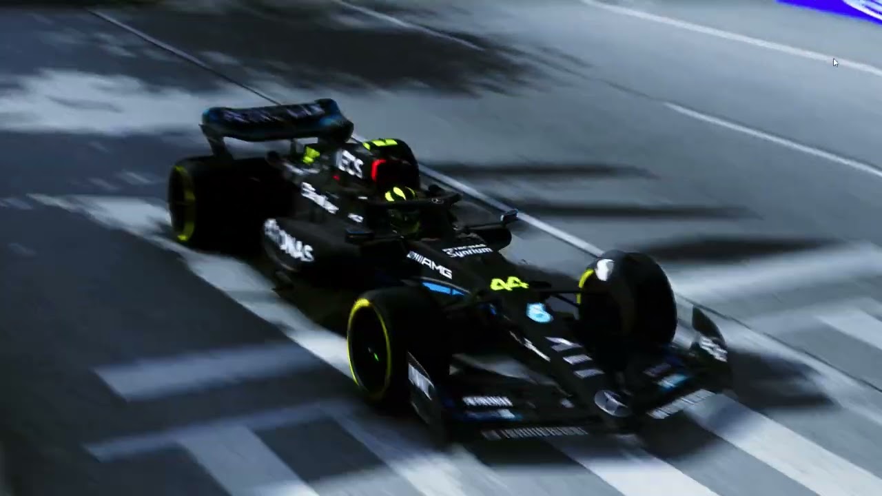 Mercedes W14C testing at Chicago Street Circuit | Assetto Corsa