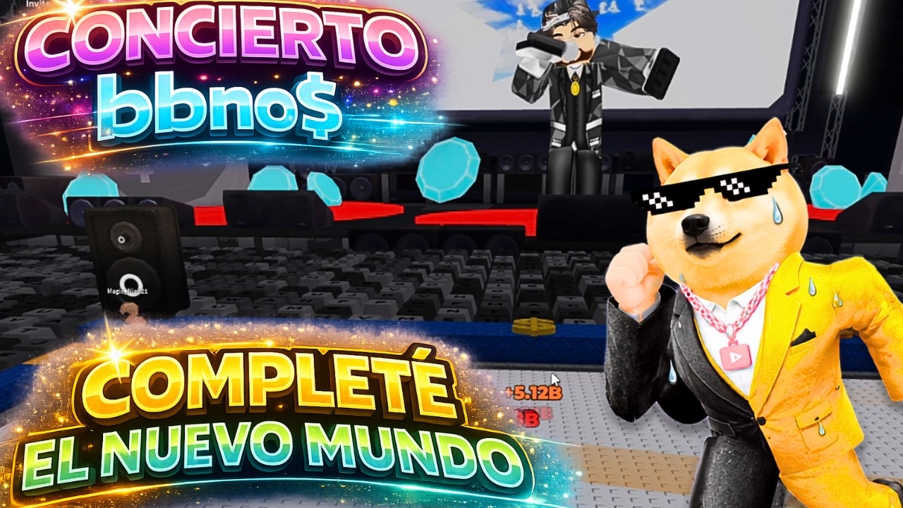 COMPLET&Eacute; el NUEVO MUNDO de bbno$ en el EVENTO DEL CONCIERTO de ESCAPA DEL TECLADO en ROBLOX 🤯🎤