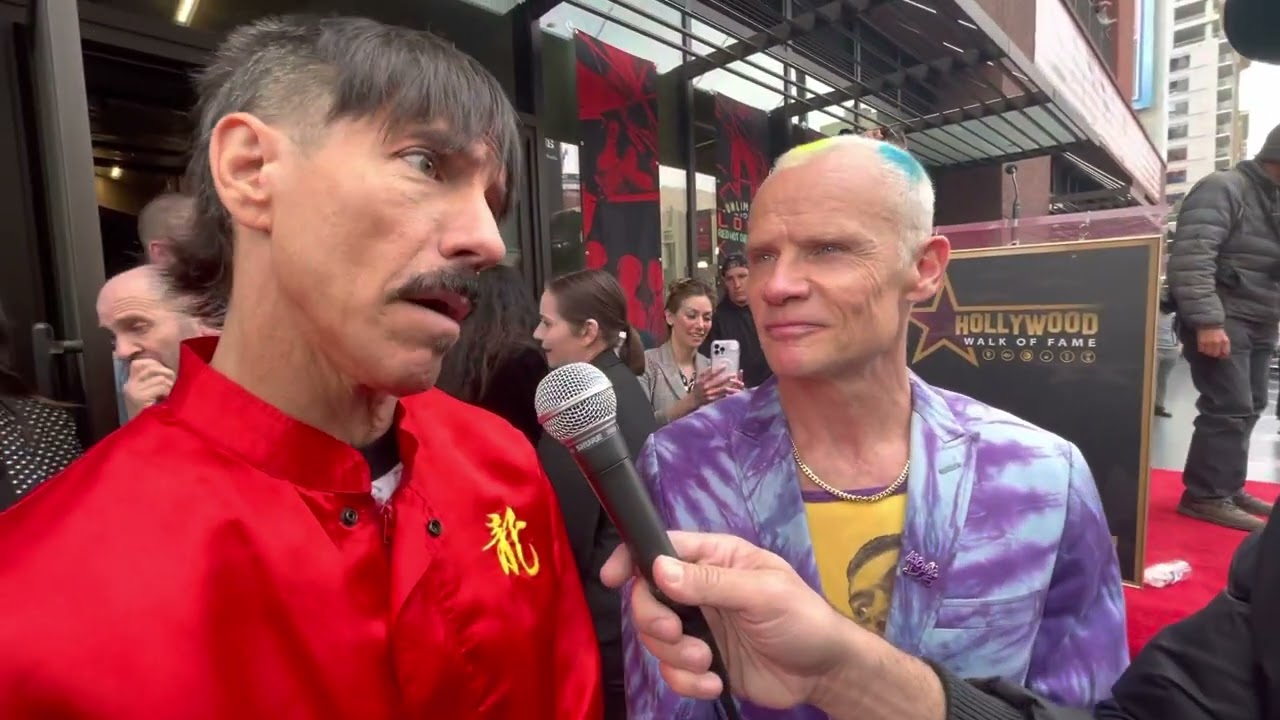 Anthony Kiedis and Flea at the Red Hot Chili Peppers&rsquo; Hollywood Walk of Fame Ceremony