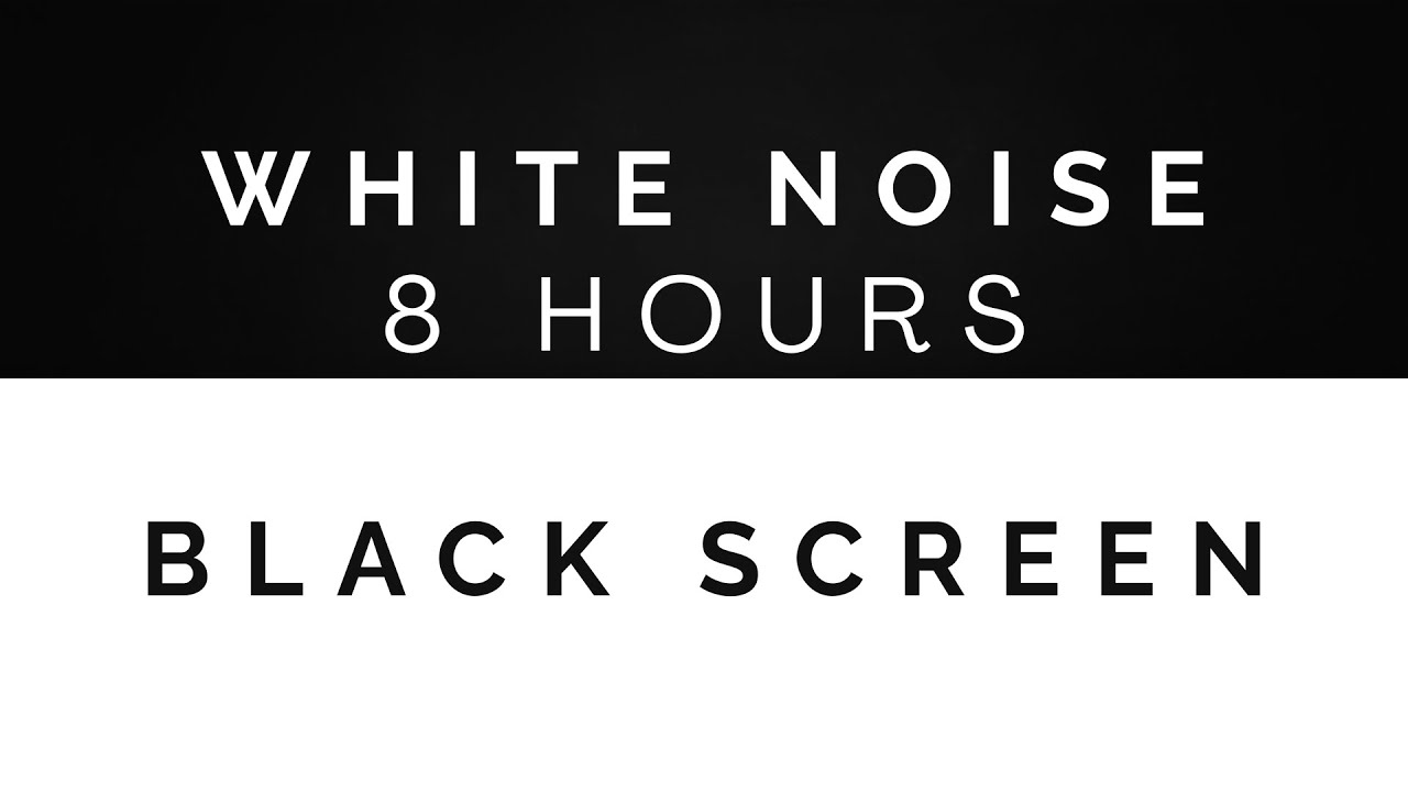 Bedtime White Noise 🌙 8 Hours Black Screen for Baby Sleep