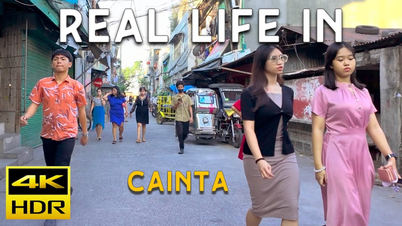 Unfiltered Life Scenes in Cainta Rizal | Walking Tour Philippines 4K HDR