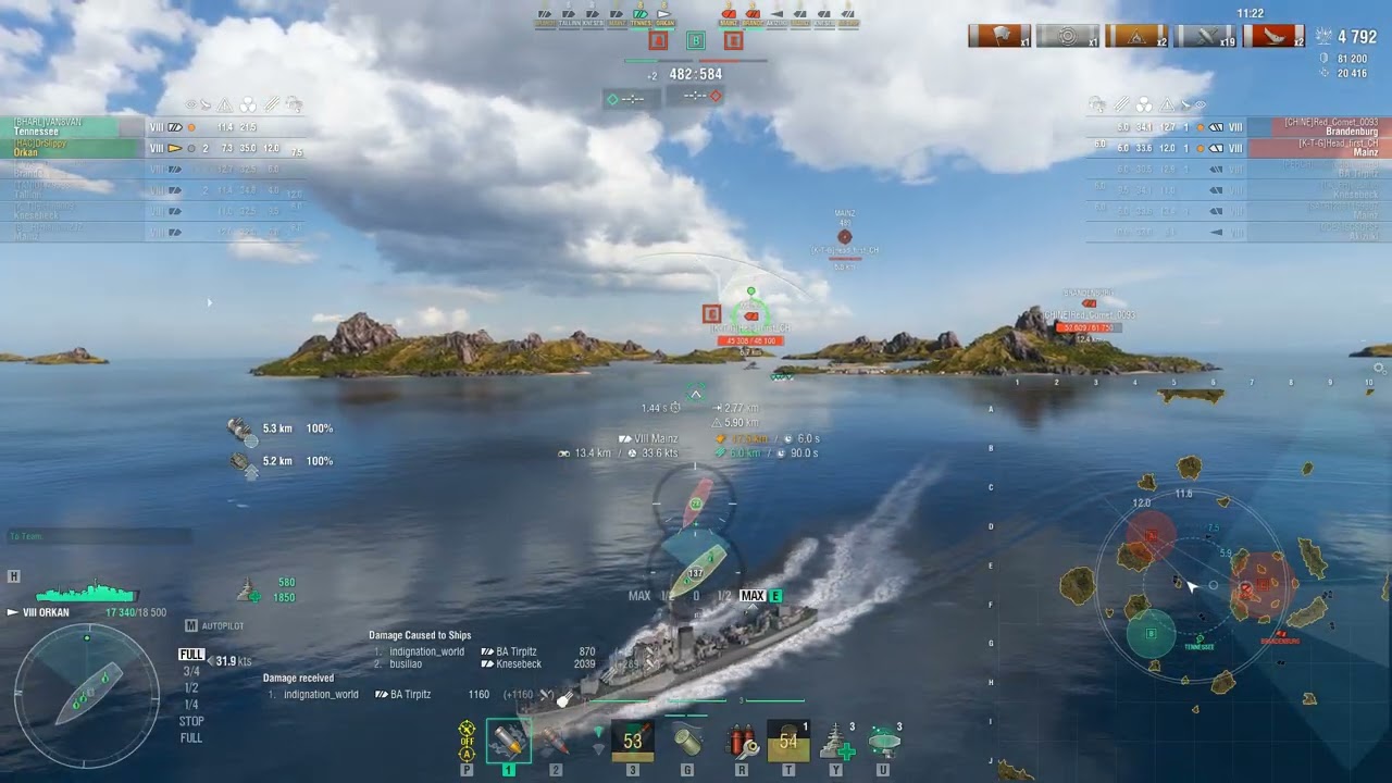 WOWS Orkan Ranked - February 2026 - 4 Kills and a Tense 1v1 duel