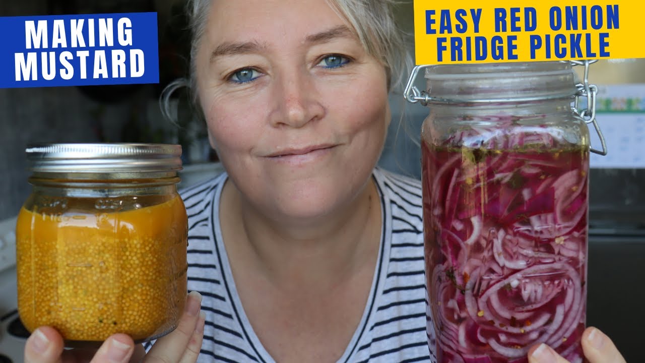 Let's make the Red Onion Fridge Pickles | Also start some Mustard | Homemade Condiments