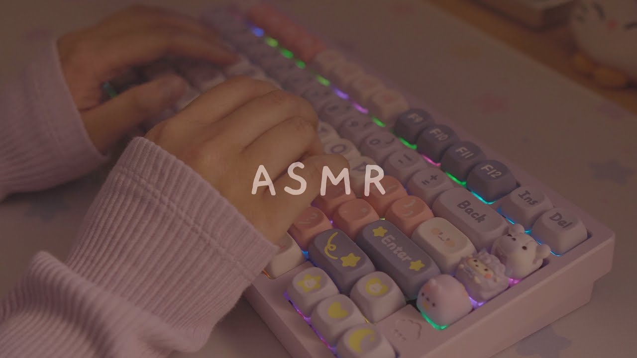 [Cozy ASMR] this Keyboard sounds like Rain 🌧️
