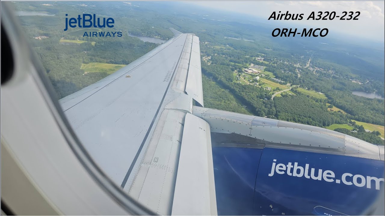 JetBlue A320 (N712JB) Pushback, Engine Start, Taxi, and Takeoff from Worcester (ORH) 8.12.23