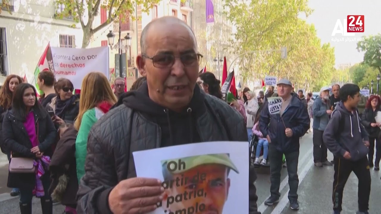 Manifestación en Madrid para apoyar los legítimos derechos del pueblo saharaui