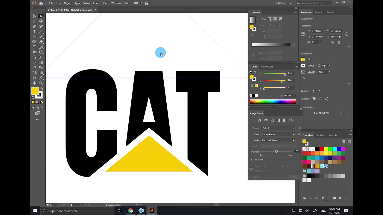 How to Create CAT Logo in illustrator