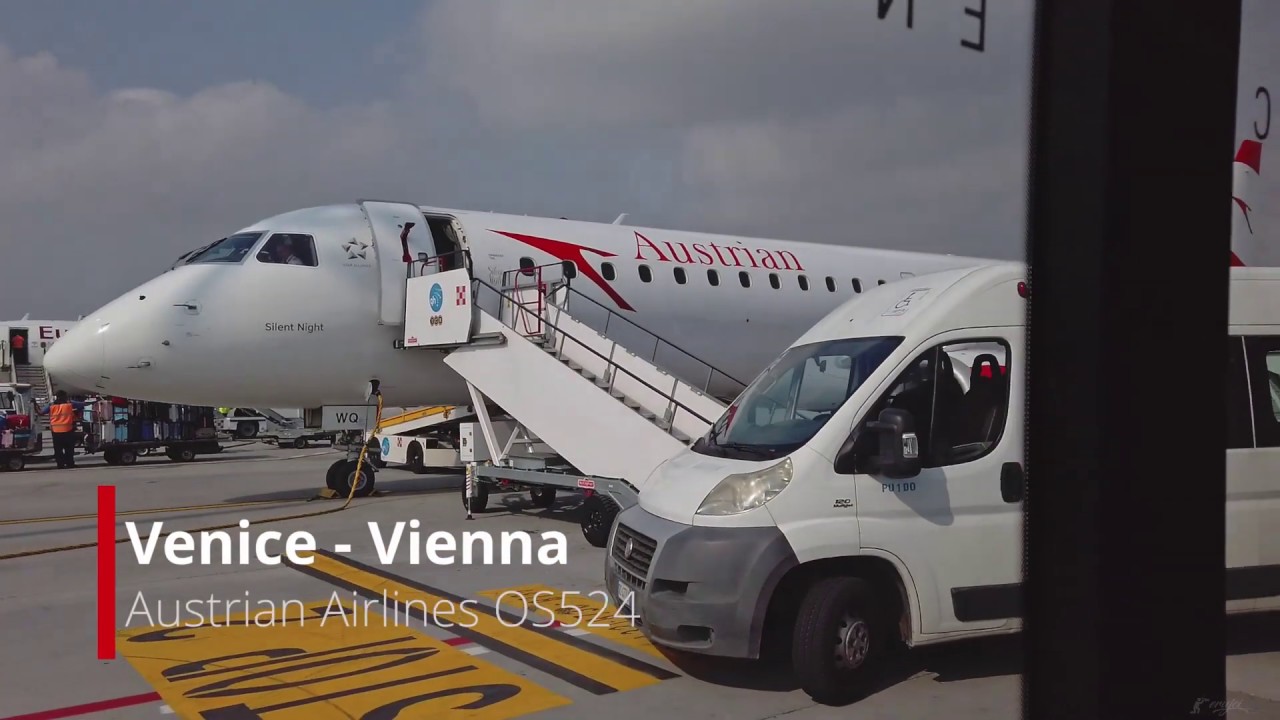 Venice  - Vienna | Austrian Airlines 524 Flight | Embraer ERJ-195LR