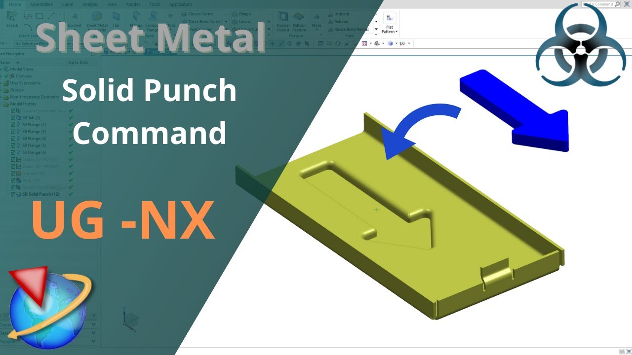 Siemens Unigraphics NX-Sheet Metal || Как сделать цельный штамп